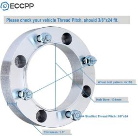 img 3 attached to 🔧 ECCPP 4x 1.5 дюйма 38мм 4 болта дисковые проставки: улучшение производительности для Polaris Outlaw 500, Polaris RZR 800 и Sportsman 800 500 (131мм центральное отверстие)!