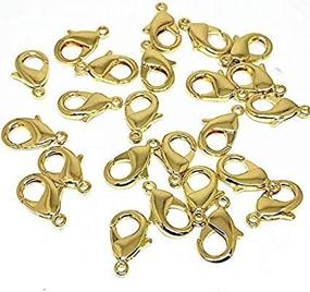 img 3 attached to ✨ 100PCS Gold Curved Lobster Clasps 7x12mm - DIY Jewelry Fastener Hook, Lobster Claw Clasps for Enhanced SEO