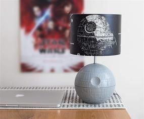 img 1 attached to Enhanced SEO: 3D Death Star Desktop LED Lamp Light feat. Printed Fight Scene Shade - Star Wars Collectible