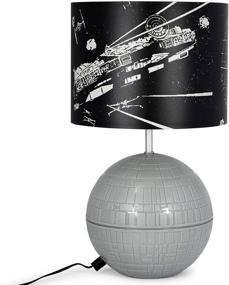 img 2 attached to Enhanced SEO: 3D Death Star Desktop LED Lamp Light feat. Printed Fight Scene Shade - Star Wars Collectible