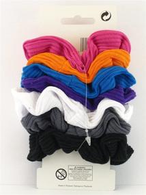 img 1 attached to Ouchless Ribbed Scrunchies Set - Pack of 7 for Maximum Comfort