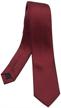 ainow fashion skinny necktie burgundy logo