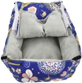 img 2 attached to 🏔️ Winter Warm Hanging Cave Bed: Guinea Pig, Rabbit, Hedgehog, Sugar Glider, Squirrel, Hamster Snuggle Sack for Cage (Pack of 1), Blue