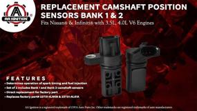 img 3 attached to Set of 2 Camshaft Position Sensors - Engine Phase Compatible with Nissan and Infiniti 3.5L, 4.0L V6 Altima, Maxima, 350Z, Pathfinder, FX35, G35, QX45 - Replaces 23731-AL61A, 917-704, 237316J90B, 907-716