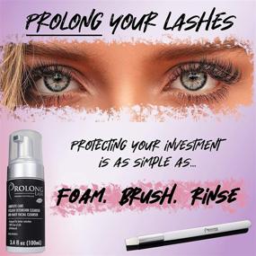 img 1 attached to 🧽 Lash Extension Shampoo & Brush - 100ml Bottle - Delicate Foaming Cleanser for Extensions & Natural Lashes - Effective Daily Makeup Remover - Paraben & Sulphate-Free - Ideal for Salon & Home Use