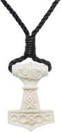 🔨 handcarved bone norse thor hammer amulet necklace - 81stgeneration women's men's celtic charm pendant logo
