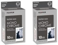 fujifilm instax mini monochrome film 2-pack (20 black and white exposures) logo