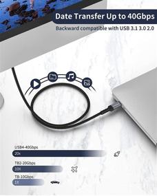 img 3 attached to 2.6ft Thunderbolt 3 Cable by Sniokco | 40Gbps Data Transfer TB3 USB C Cable | 5K@60Hz Supported | 100W/20V/5A Fast Charging | Compatible with MacBook, Monitors, Hubs, External SSDs, eGPUs, USB-C Docking Stations