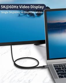 img 1 attached to 2.6ft Thunderbolt 3 Cable by Sniokco | 40Gbps Data Transfer TB3 USB C Cable | 5K@60Hz Supported | 100W/20V/5A Fast Charging | Compatible with MacBook, Monitors, Hubs, External SSDs, eGPUs, USB-C Docking Stations