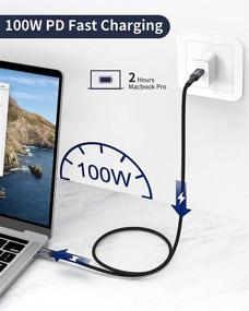 img 2 attached to 2.6ft Thunderbolt 3 Cable by Sniokco | 40Gbps Data Transfer TB3 USB C Cable | 5K@60Hz Supported | 100W/20V/5A Fast Charging | Compatible with MacBook, Monitors, Hubs, External SSDs, eGPUs, USB-C Docking Stations