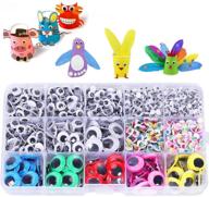 max fun 1700pcs self-adhesive googly wiggle eyes assorted sizes, multi-colored craft sticker eyes for diy crafts, toys, accessories, and decorations (4mm-15mm) logo