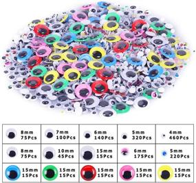 img 3 attached to Max Fun 1700pcs Self-Adhesive Googly Wiggle Eyes Assorted Sizes, Multi-Colored Craft Sticker Eyes for DIY Crafts, Toys, Accessories, and Decorations (4MM-15MM)