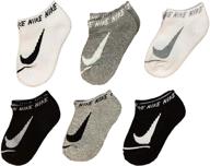 🧦 носки для тренировок nike kids swoosh no show, с амортизацией - 6 пар логотип