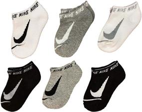 img 1 attached to 🧦 Носки для тренировок Nike Kids Swoosh No Show, с амортизацией - 6 пар