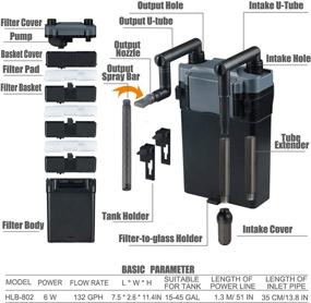 img 1 attached to 🐠 BNYEE Hang Filter - Adjustable Flow Canister Filter for Large Aquarium - External Fish Tank Filter (L)