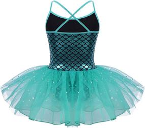 img 3 attached to Inlzdz Princess Gymnastics Activewear Lake_Blue Sports & Fitness