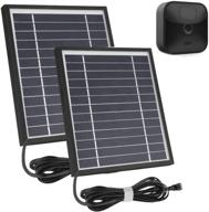 itodos 2 pack solar panels with 11.8ft cable & adjustable mount - works for blink outdoor & xt xt2 cameras, weatherproof & durable in black logo