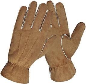 img 1 attached to 🧤 LETHMIK Winter Gloves Elasticated Brown L - Warm and Stylish Cold Weather Accessories for Men