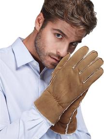 img 3 attached to 🧤 LETHMIK Winter Gloves Elasticated Brown L - Warm and Stylish Cold Weather Accessories for Men