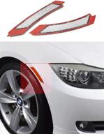 🔴 haneex crystal clear/smoke/amber/dark grey/red lens front bumper side markers reflector light fender replacement for bmw 3 series e90 / e91 lci (crystal clear lens) - high-quality enhancements for your bmw! logo