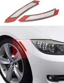 img 4 attached to 🔴 Haneex Crystal Clear/Smoke/Amber/Dark Grey/Red Lens Front Bumper Side Markers Reflector Light Fender Replacement for BMW 3 Series E90 / E91 LCI (Crystal Clear Lens) - High-Quality Enhancements for your BMW!