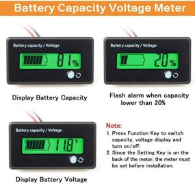img 3 attached to FIXITOK Батарейный метр: Точный монитор напряжения для литиевых аккумуляторов в гольф-карте, лодке, автомобиле, дома на колесах и мотоцикле – Зеленый