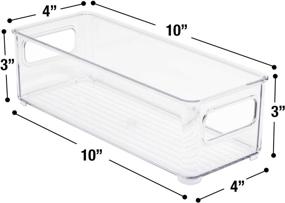 img 2 attached to 📦 Sorbus Stackable Clear Plastic Storage Bins for Organizing Kitchen, Fridge, and Pantry - 4-Pack