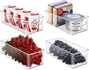 img 4 attached to 📦 Sorbus Stackable Clear Plastic Storage Bins for Organizing Kitchen, Fridge, and Pantry - 4-Pack