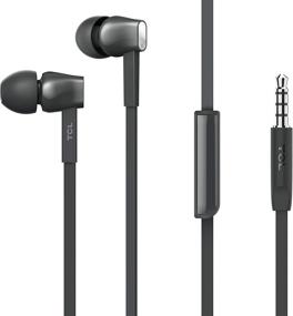 img 3 attached to 🎧 TCL MTRO100 In-Ear Earbuds: Wired Noise Isolating Headphones with Mic and Tangle-Free Flat Cables - Shadow Black [One Size] - Ultimate Listening Experience!