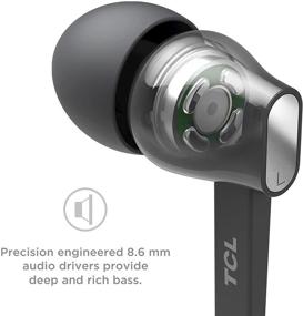 img 2 attached to 🎧 TCL MTRO100 In-Ear Earbuds: Wired Noise Isolating Headphones with Mic and Tangle-Free Flat Cables - Shadow Black [One Size] - Ultimate Listening Experience!