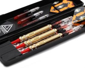 img 2 attached to 🎯 CUESOUL 16g Brass Soft Tip Darts with Black/Travel Dart Case: Perfect for Beginners and Dart Enthusiasts