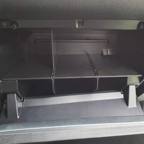 img 2 attached to JDMCAR Tacoma Accessories Glove Box Organizer 2022 2021 2020 2019 2018 2017 2016, ABS Black Insert - Upgraded Version, 3rd Gen Tacoma Glove Box Organizer