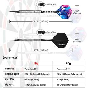 img 2 attached to 🎯 CyeeLife-Tungsten Competition Soft Darts Set - 16/18/20g, Including Storage Case, Additional Tips, Tool, Aluminium Shafts, Extra Flights - 90% Tungsten Barrels - Ideal Gift Option