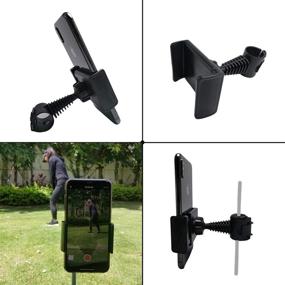 img 3 attached to 📱 Golf Phone Holder Clip for Recording Swings, Golf Training Aid and Accessories Compatible with Smartphones, Attaches to Golf Alignment Sticks and Club Shaft