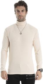 img 1 attached to 👕 Comfortable & Stylish Lightweight Turtleneck Pullover for Men - T-Shirts & Tanks Collection