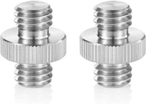 img 4 attached to 🔩 SMALLRIG Double Head Stud Adapter - 3/8 Male to 3/8 Male Thread Screw for Flash Mount Holder Stand (2pcs Pack) - Improved SEO