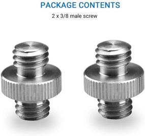 img 2 attached to 🔩 SMALLRIG Double Head Stud Adapter - 3/8 Male to 3/8 Male Thread Screw for Flash Mount Holder Stand (2pcs Pack) - Improved SEO