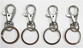 img 4 attached to ALL In ONE Lobster Clasps Claw Swivel Trigger Clips Snap Hooks Bag Key Ring Hook Charms Findings (10Pcs Platinum)