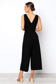 img 2 attached to ECOWISH Jumpsuits Sleeveless Jumpsuit Rompers Women's Clothing for Jumpsuits, Rompers & Overalls