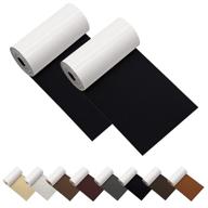 🔧 self-adhesive leather repair tape - 2 pack, 4 x 63 inch patch for couches, furniture, car seats, shoes, jackets, handbags, drivers seat logo