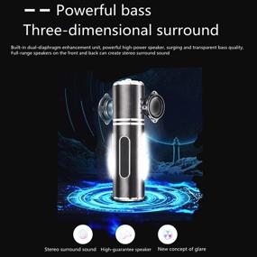 img 4 attached to 🔊 Multi-functional Portable Wireless Bluetooth Speaker with Bicycle Light, Outdoor Cycling Audio, 5200mAh Battery for Mobile Phone Charging, Call Support, SD Card and U Disk Playback