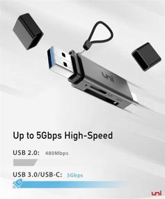 img 1 attached to uni USB C SD Card Reader Adapter USB 3.0 - Supports SD/Micro SD/SDHC/SDXC/MMC - Compatible with MacBook Pro, MacBook Air, iPad Pro 2018, Galaxy S20, Huawei Mate 30, and More