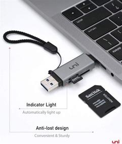 img 3 attached to Универсальный адаптер USB C SD-картридера USB 3.0 - Поддерживает SD/Micro SD/SDHC/SDXC/MMC - Совместим с MacBook Pro, MacBook Air, iPad Pro 2018, Galaxy S20, Huawei Mate 30 и другими.