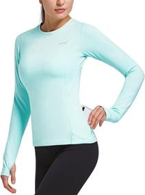 img 4 attached to BALEAF Thermal Running T Shirt Thumbholes Outdoor Recreation