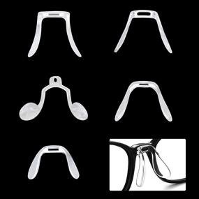 img 4 attached to RONRONS 5-Piece U-Shaped Plastic Anti-Slip Nose Pads for Eyeglasses - Soft Plug-in Air Chamber Nose Pad Straps Bridge Retainers Set for Sunglasses, Spectacles, and Eyewear Accessories