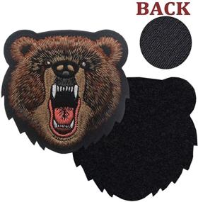 img 2 attached to EHOPE Bear Patch - Embroidered Armband Badge with Hook &amp; Loop Fastener - 3&#34; x 3.15&#34; Size