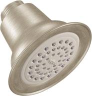 🚿 enhance your shower experience with moen collection one-function shower head 6303bn, in brushed nickel - find the perfect balance of style and function logo