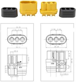 img 2 attached to 🔌 10 пар разъемов Amass MR60 - мужских и женских разъемов соединителя с 3,5-мм штыревыми разъемами для подключения двигателей и контроллеров регулятора скорости (ESC)