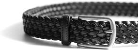 img 2 attached to 👔 ECHAIN Braided Woven Genuine Leather Men's Belts: Stylish and Versatile Accessories