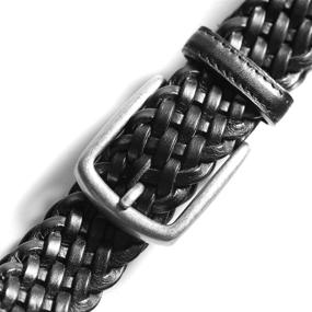 img 1 attached to 👔 ECHAIN Braided Woven Genuine Leather Men's Belts: Stylish and Versatile Accessories